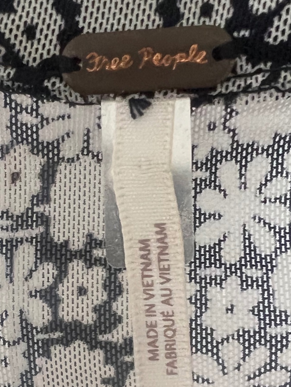 Free People Lucky Mesh Shirtee in Black and White (XL) - Picture 6 of 6